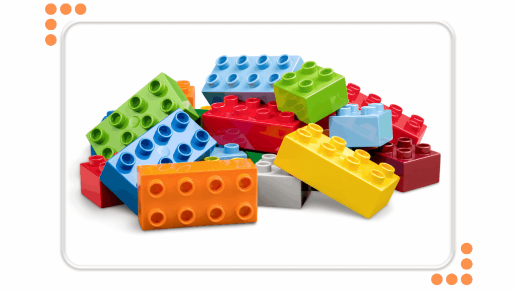 Klocki LEGO wykonane z materiału ABS